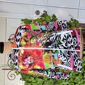 THOMAS & OLIVIA colorful coverup jacket. Size L. NWOT